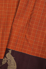 Kancheepuram Silk Rust Saree