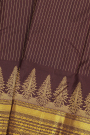 Kancheepuram Silk Dark Brown Saree
