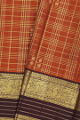 Kancheepuram Silk Rust Orange Saree