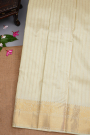 Kancheepuram Silk Off White Saree