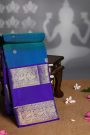 Kancheepuram Silk Peacock Blue Saree