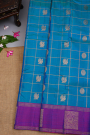 Kancheepuram Silk Turquoise Blue Saree