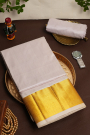 Kancheepuram Silk Off White Pattu Dhoti