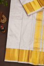 Kancheepuram Silk Off White Pattu Dhoti
