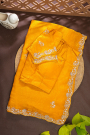 Designer Tissue Mustard Saree