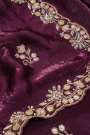 Designer Tissue Wine Saree