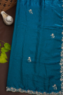 Designer Tissue Teal Blue Saree
