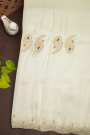 Designer Organza Off White Saree