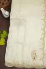 Designer Organza Off White Saree
