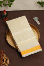 Kancheepuram Silk Off White Dhoti