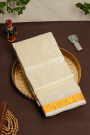 Kancheepuram Silk Off White Dhoti