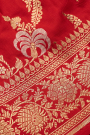 Banarasi Silk Floral Maroon Saree