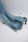Designer Organza Teal Blue Saree