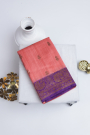 Designer Matka Silk Peach Saree