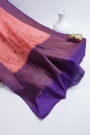 Designer Matka Silk Peach Saree