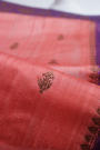 Designer Matka Silk Peach Saree