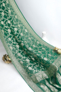 Banarasi Georgette Bottle Green Saree