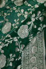 Banarasi Georgette Bottle Green Saree