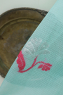Zari Kota Cotton Sea Green Saree