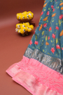 Bandhani Silk Blue Saree