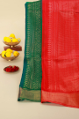Matka Silk Peacock Green Saree