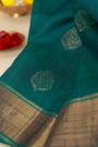 Matka Silk Peacock Green Saree
