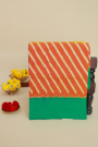 Ikkat Silk Orange Saree