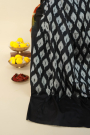 Ikkat Silk Peach Orange Saree
