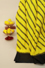 Ikkat Silk Yellow Saree