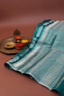Matka Silk Peacock Green Saree