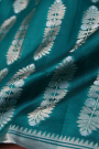 Matka Silk Peacock Green Saree