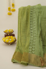 Designer Tussar Light Green Saree