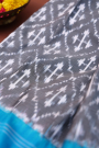 Ikkat Silk Grey Saree