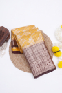 Designer Chiniya Mustard Saree