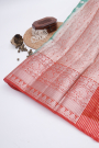 Designer Chiniya Green Saree