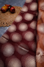 Designer Organza Maroon Saree