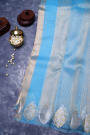 Designer Organza Sky Blue Saree