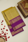 Kancheepuram Silk Yellow Saree