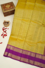 Kancheepuram Silk Yellow Saree