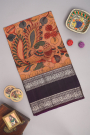 Kalamkari Silk Peach Saree