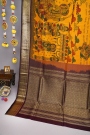 Kalamkari Silk Mustard Saree