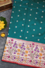 Banarasi Silk Teal Blue Saree