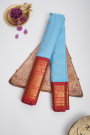 Gadwal Silk Sky Blue Saree