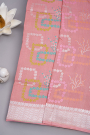 Designer Tussar Georgette Baby Pink Saree