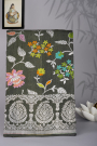 Designer Tussar Georgette Dark Grey Saree