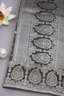Designer Tussar Georgette Dark Grey Saree