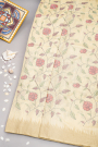 Designer Tussar Cream Saree