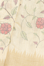 Designer Tussar Cream Saree