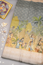 Designer Tussar Multicolour Saree