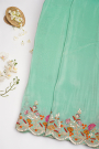 Designer Tissue Sea Green Saree